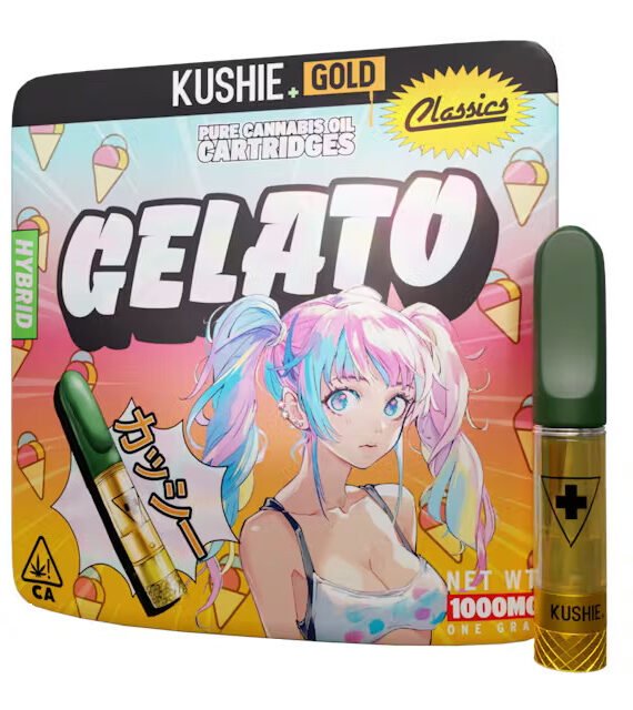 Kushie Gold 1G Vape Cartridge Gelato