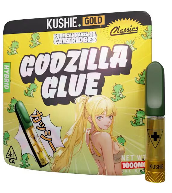 Kushie Gold 1G Vape Cartridge Godzilla Glue