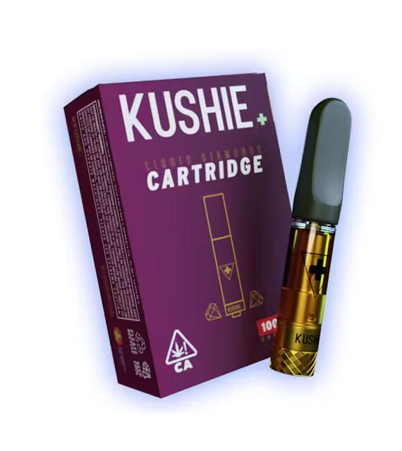 Kushie Gold 1G Liquid Diamonds Vape Cartridge Ice Cream Cake