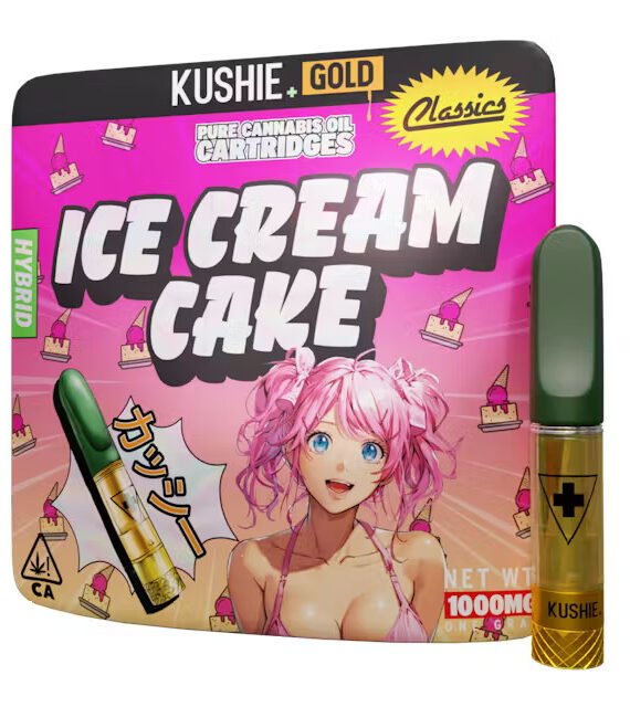 Kushie Gold 1G Vape Cartridge Ice Cream Cake